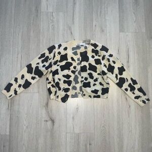 Zara Cow Print Cardigan